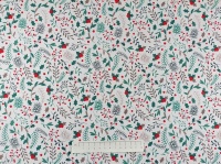 Fabric by the Metre - P330 - Christmas Leaves - Ivory